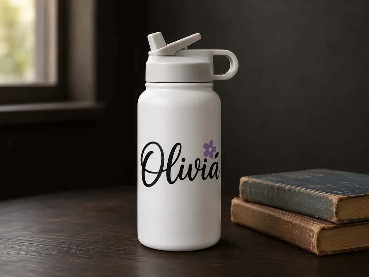 A personalized name decal