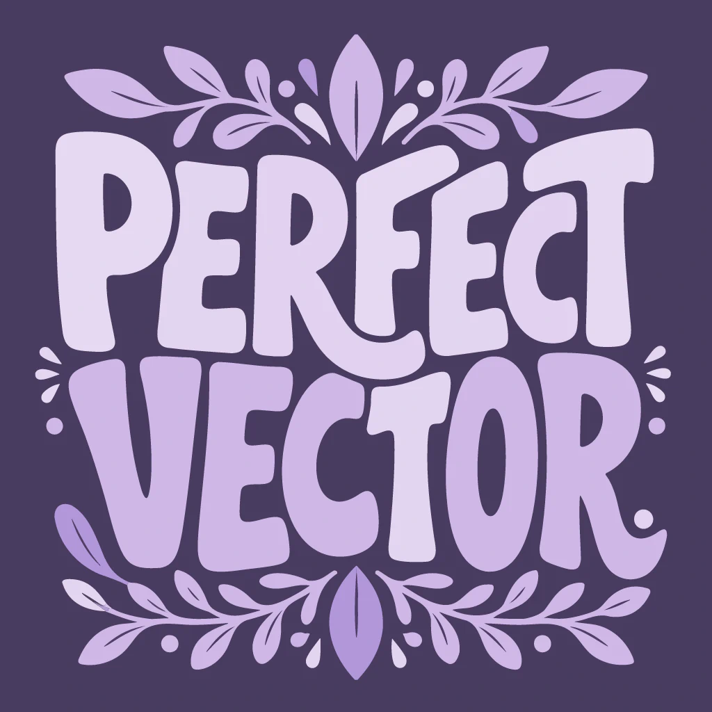 Le même gros plan de logo en SVG PerfectVector propre, avec des bords nets qui restent précis au même niveau de zoom