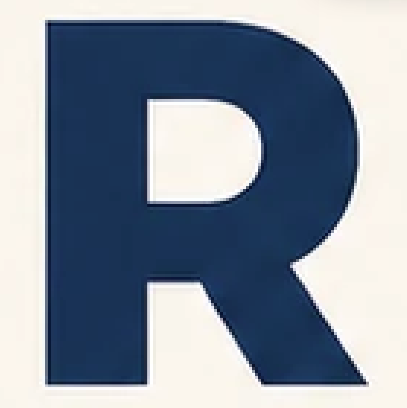 Zoomed edge of a raster AI-generated logo showing soft, pixelated anti-aliasing