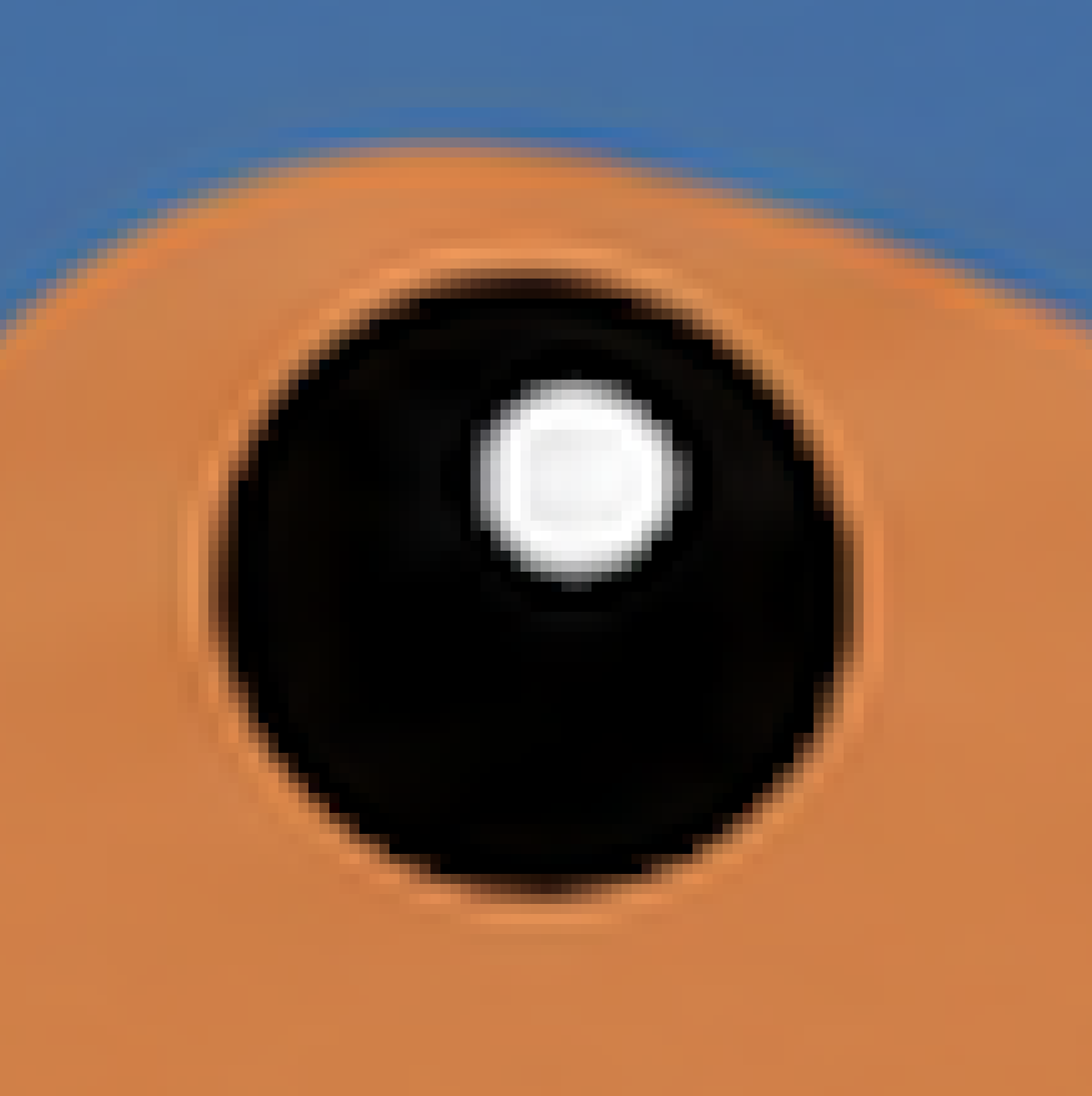 Zoomed edge of a prompted vector-style AI image, still a raster with soft anti-aliased pixels