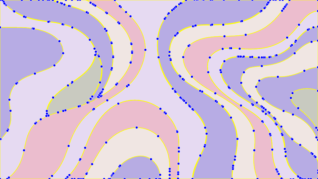 An illustration auto-traced by Illustrator Image Trace, its paths shown with a dense scatter of anchor points
