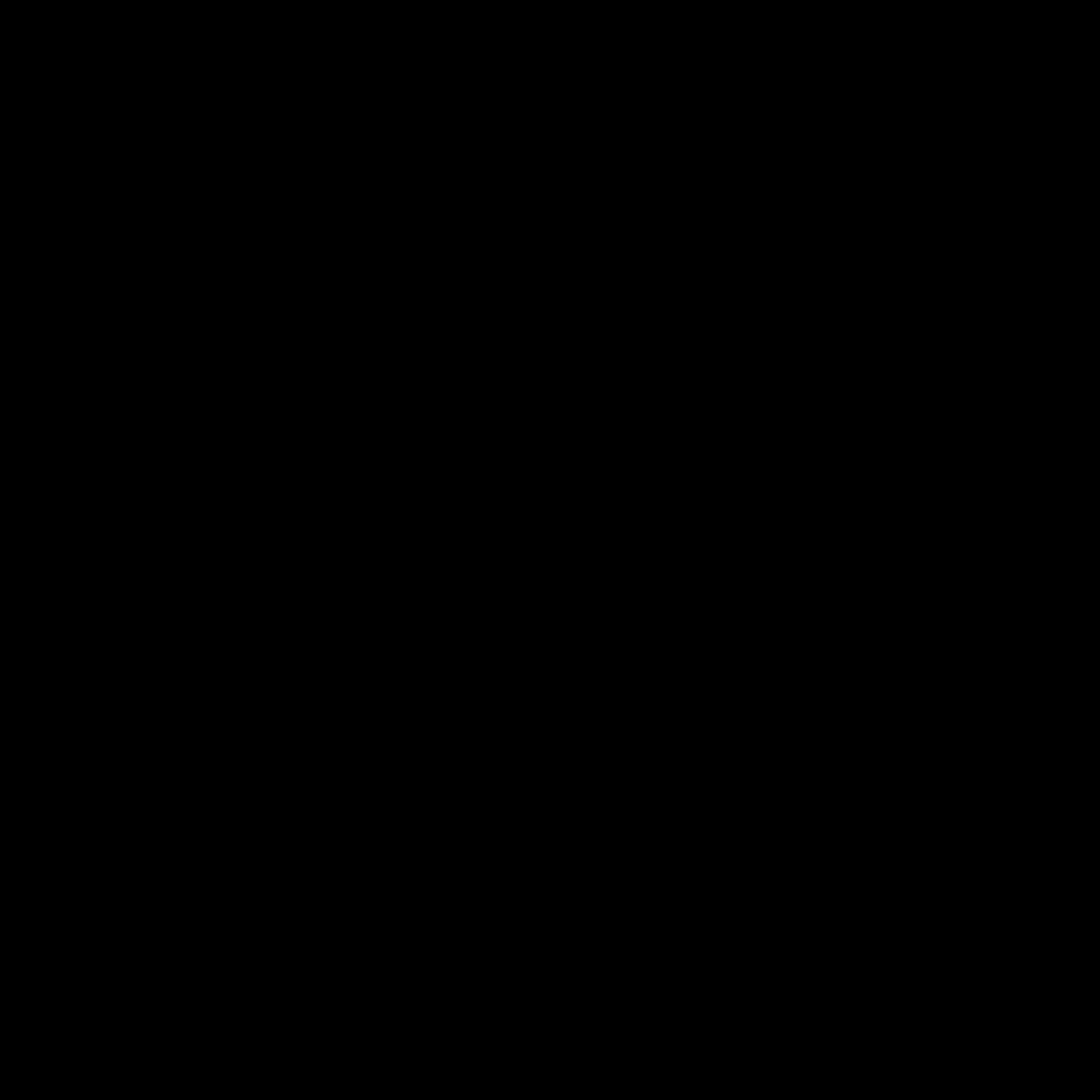 The same houseplant drawing converted into smooth black vector paths on a transparent background