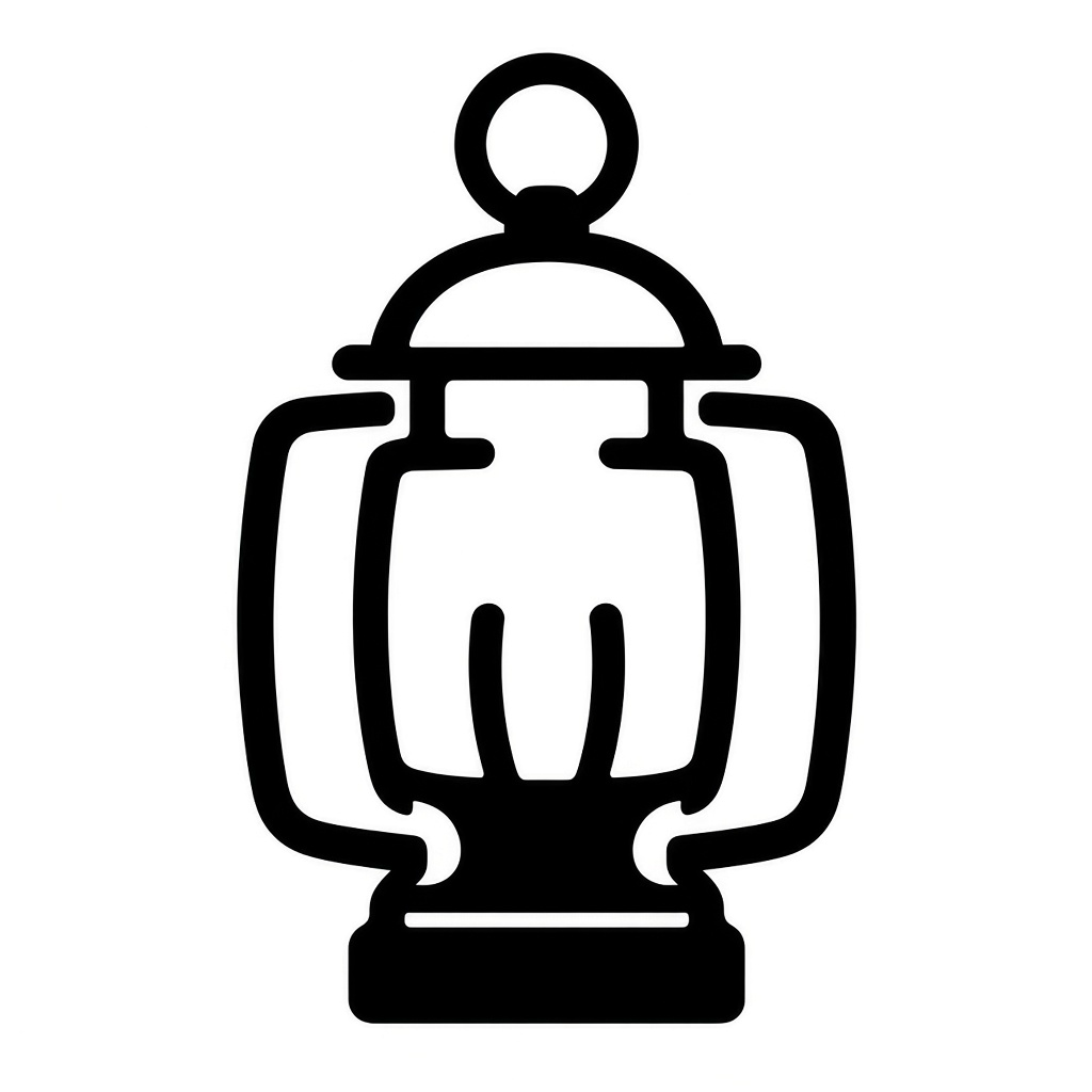 Original black lantern logo on white