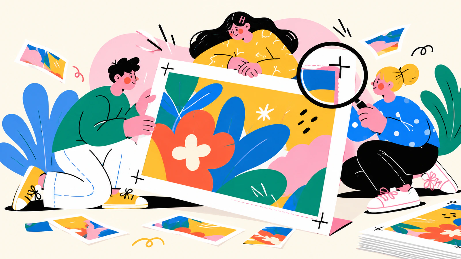 Vector Detecta Marcas de corte y sangrado: revisa el diseño exterior