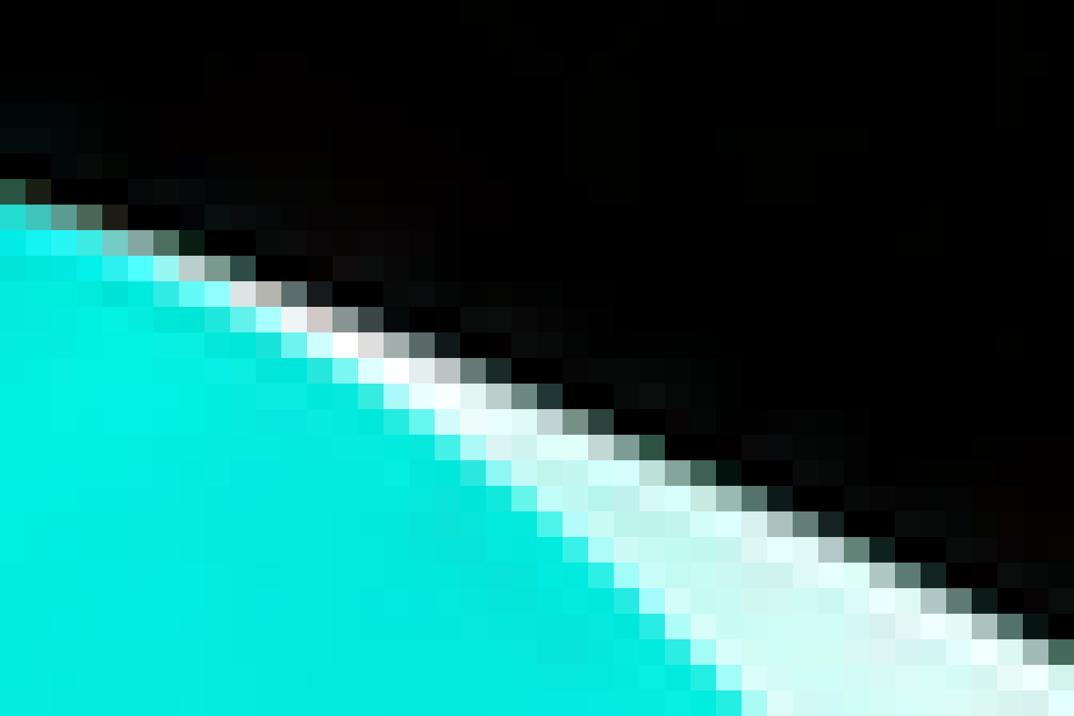 The original PNG of the ribbon logo, zoomed in at one edge: jagged, blurred pixel edges.