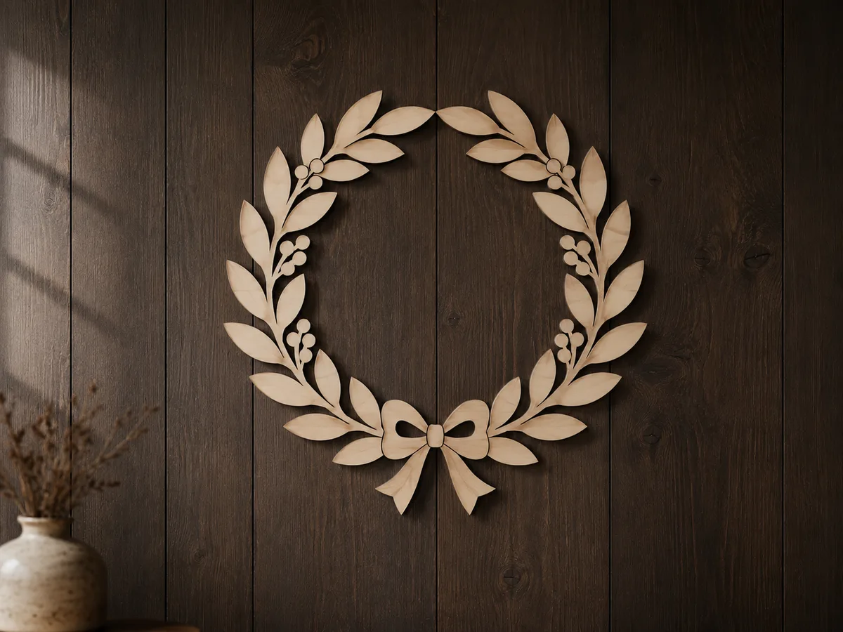 A wedding wreath plaque